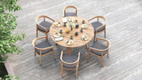 Octa Round Dining Table 150 - Ambiance Image~~