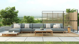 Raul Low Coffee Table Square Ceramic - Ambiance Image~~