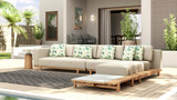 Raul Low Coffee Table Square Ceramic - Ambiance Image~~