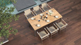 Planka Stainless Steel Dining Table 210 - Ambiance Image~~