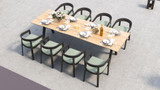 Vento Aluminium Dining Chair - Ambiance Image~~