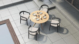 Vento Aluminium Dining Chair - Ambiance Image~~