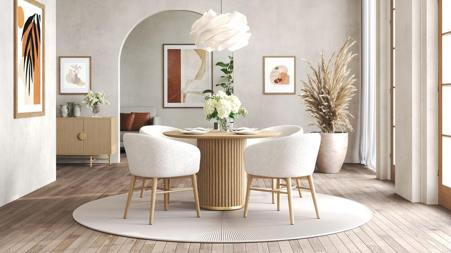 Morison Round Dining Table - Ambiance Image~~