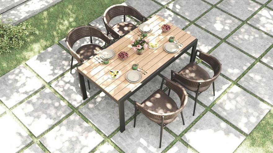 Astorana Wicker Dining Armchair - Ambiance Image~~ Astorana Wicker Dining Armchair - Ambiance Image~~