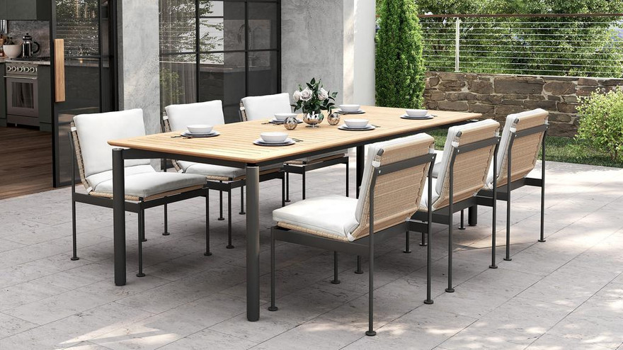 Ara Dining Table 240 Aluminium - Ambiance Image~~ Ara Dining Table 240 Aluminium - Ambiance Image~~