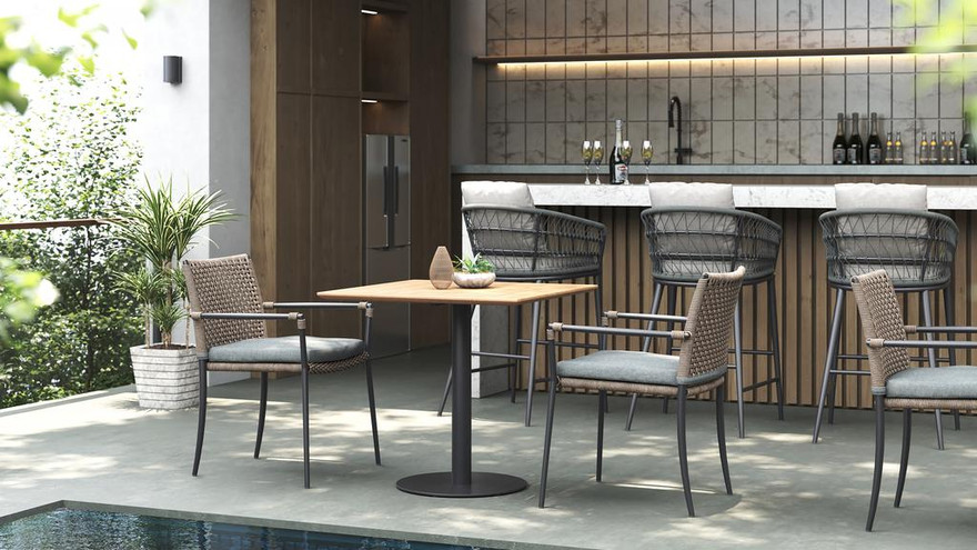 Colline Square Bistro Table - Ambiance Image~~