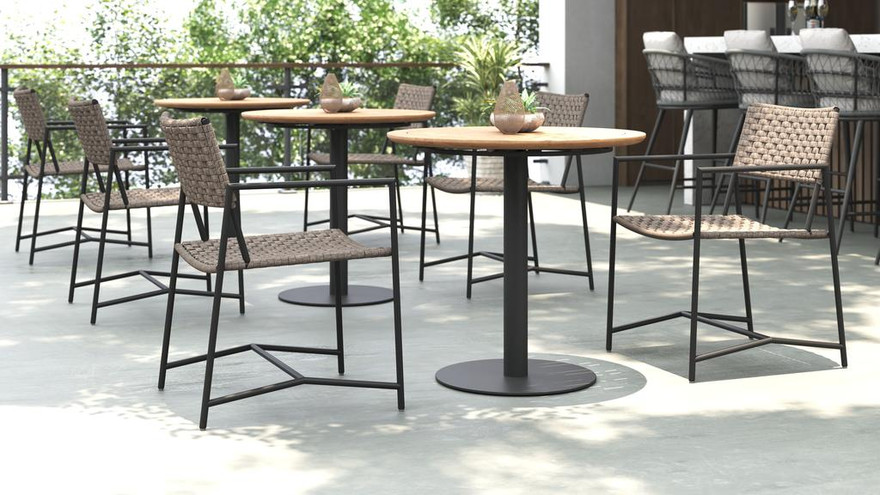 Colline Round Bistro Table - Ambiance Image~~