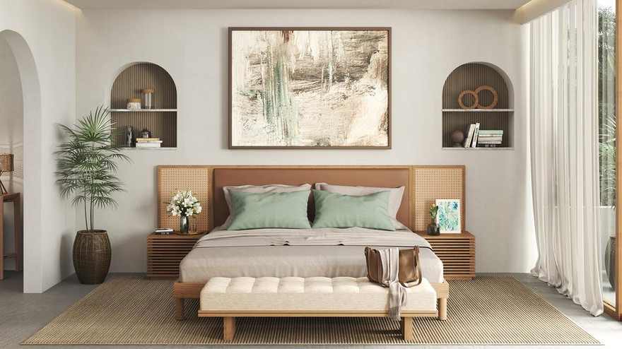 Elsa King Long Headboard - Ambiance Image~~