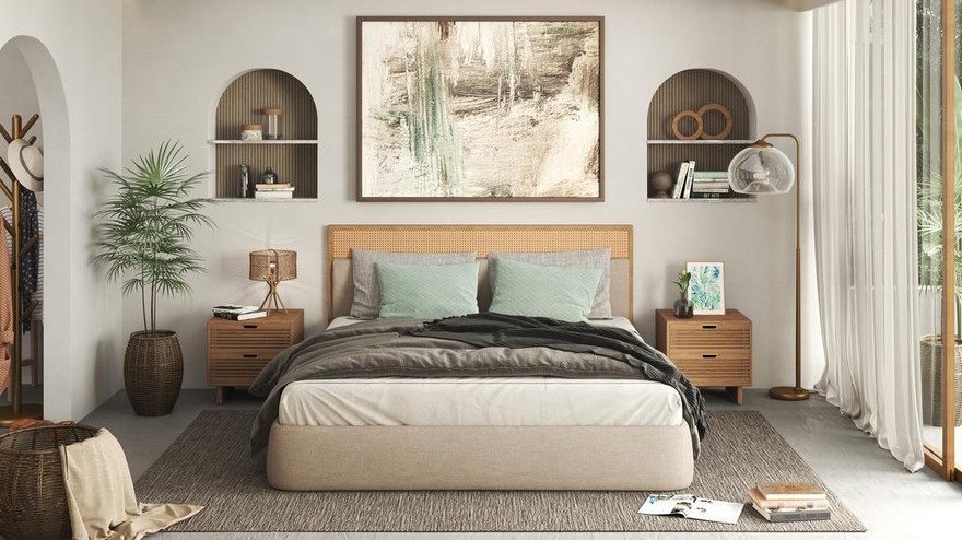 Elsa Superking Small headboard - Ambiance Image~~