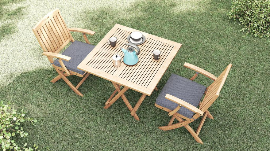 Picnic Folding Table Square 85 - Ambiance Image~~