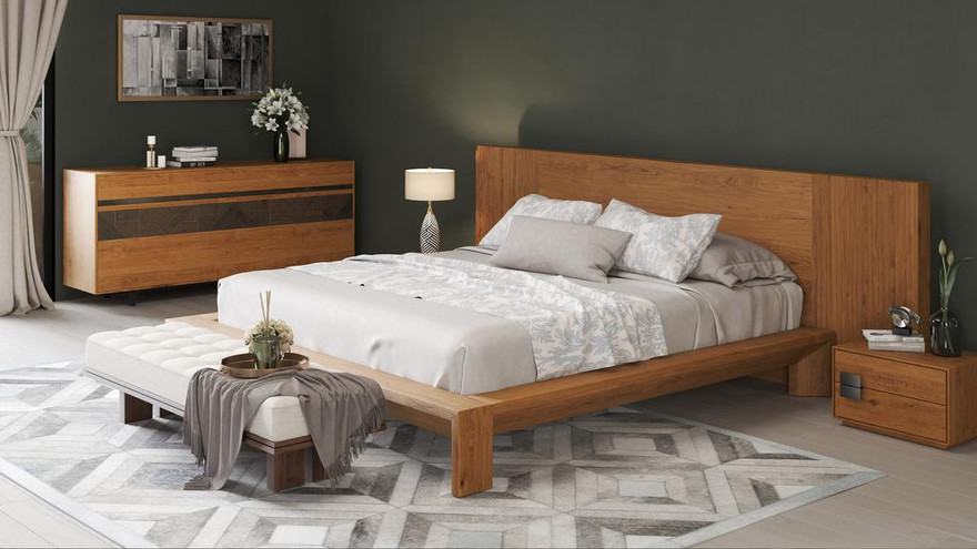 Erden Wood - Bed Frame - Queen - Ambiance Image~~