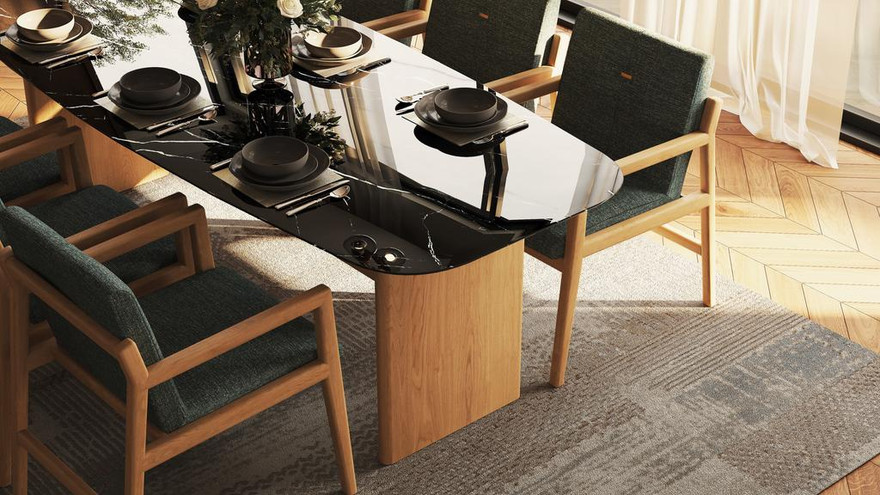 Diego Recta Dining Table - Ambiance Image~~