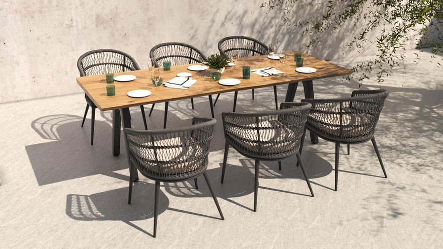 Gera Alu Dining Table 190 - Ambiance Image~~