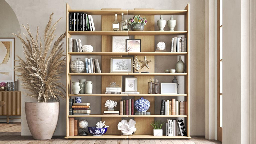 Ezra Bookshelf Right Module - Ambiance Image~~