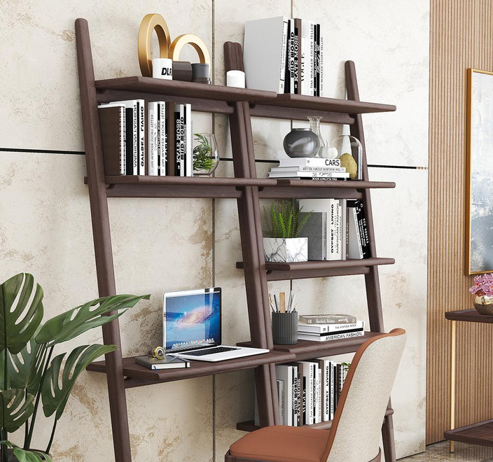 Endra Ladder Shelf With Writing Desk - Ambiance Image~~