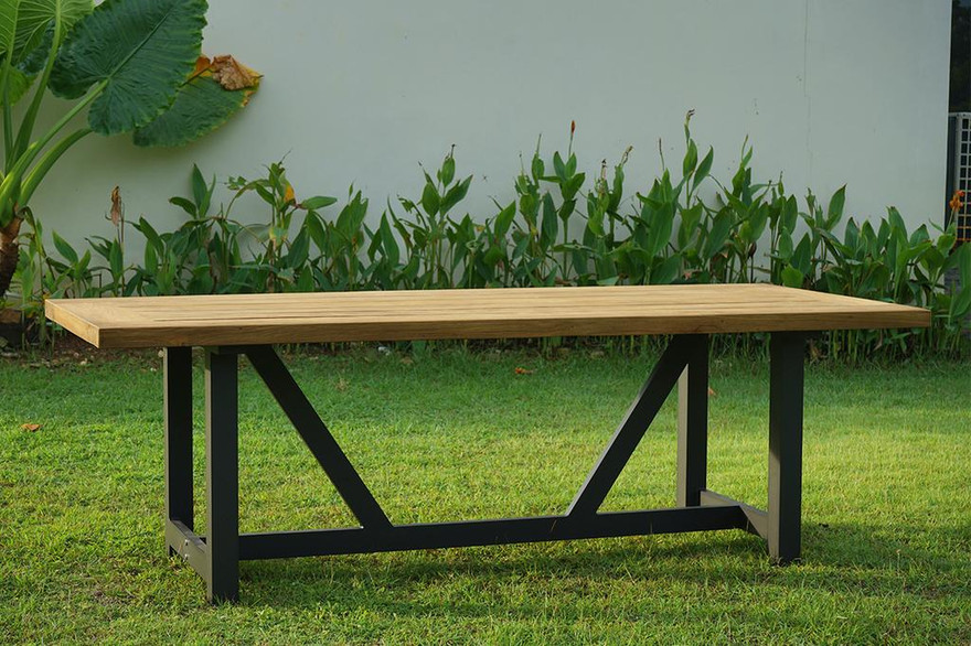 Vinegard Aluminium Dining Table 230 - Ambiance Image~~ Vinegard Aluminium Dining Table 230 - Ambiance Image~~