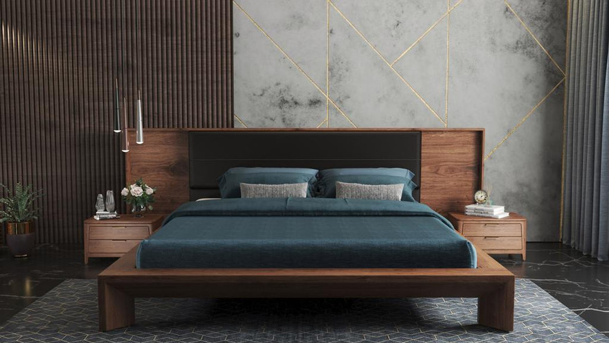 Erden Wood - Bed Frame - King - Ambiance Image~~ Erden Wood - Bed Frame - King - Ambiance Image~~
