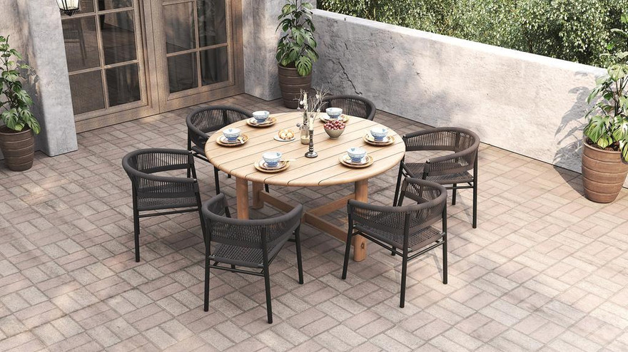 Neva Round Dining Table 160 - Ambiance Image~~