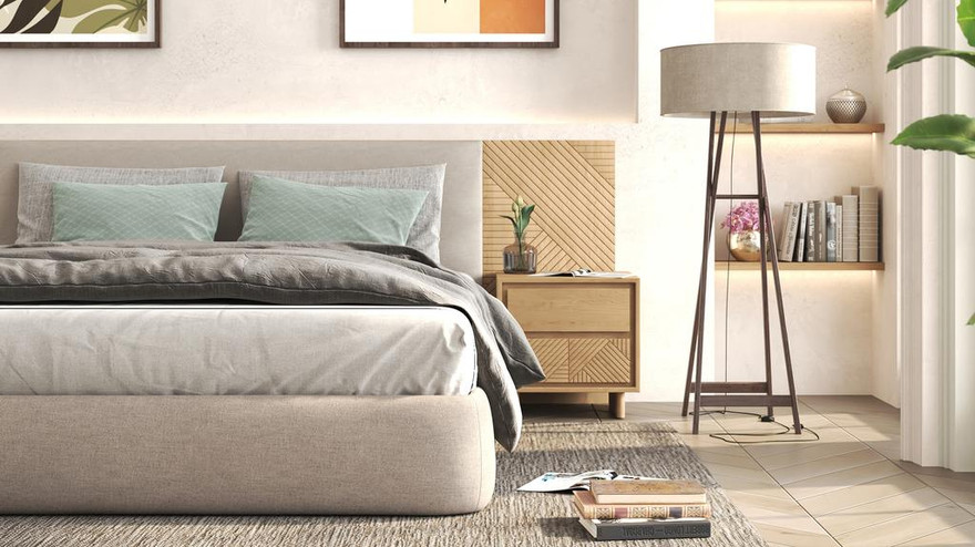 Nash King Bed Base - Ambiance Image~~