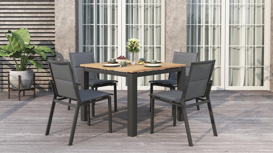 Planka Aluminium Dining Table 100 - Ambiance Image~~