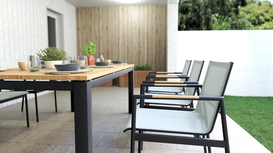 Planka Extension Table 230 SS Powder Coated - Ambiance Image~~