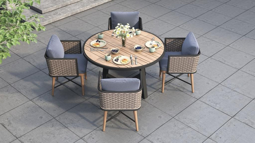 Jardin Round Dining Table 125 - Ambiance Image~~