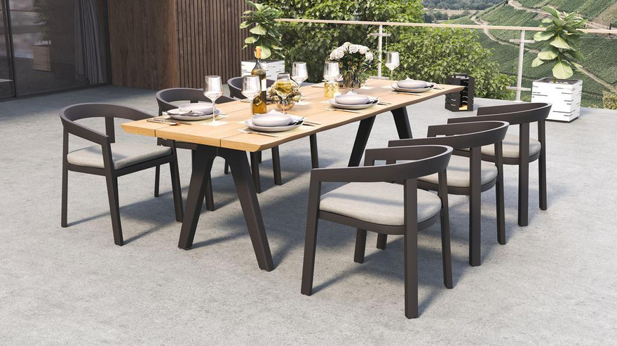 Vento Aluminium Dining Chair - Ambiance Image~~