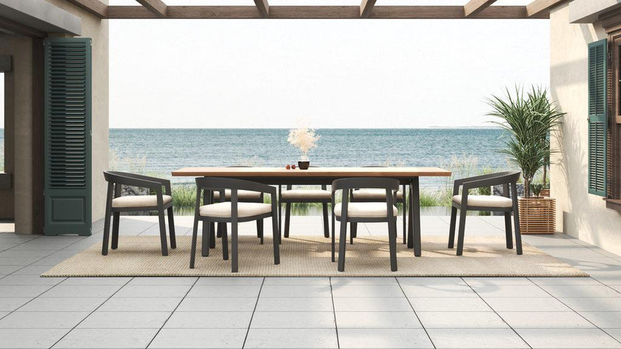 Vento Aluminium Dining Chair - Ambiance Image~~