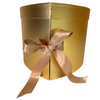 10" Gold Double Level Heart Floral  Box