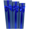 18.75" Blue Tall Decorative Floral Box - Set of 3