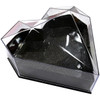 10" Diamond Heart Floral & Berry Box - Shiny Black