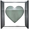 19" Ultra Luxury Acrylic Mirrored Heart Box - Black