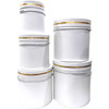 Extra Large Tall Cylinder Floral Box Set of 5 - White