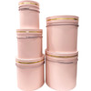 Extra Large Tall Cylinder Floral Box Set of 5 - Pink