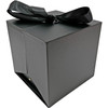 7.25" Surprise Opening Heart Floral Box - Black