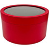 10" Acetate Lid Textured Round Floral Box - Red