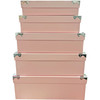 14.5" Nested Chest Square Boxes - Set of 5 - Pink