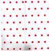 White and Red Polkadot Floral Wrapping Paper - 20 Sheets