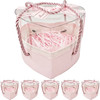 4.5" Acrylic Heart Gift and Floral Boxes - 6 Pack - Pink