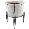 10" Whitewash Bicycle Basket Planter with Liner