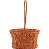 9" Decorative Woven Oval Basket with Handle