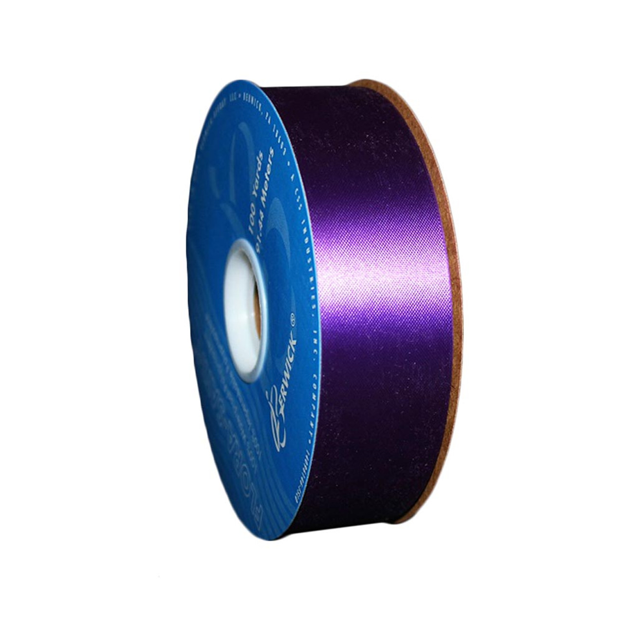 Purple Flora Satin Ribbon, 1-7/16 inchx100 Yards