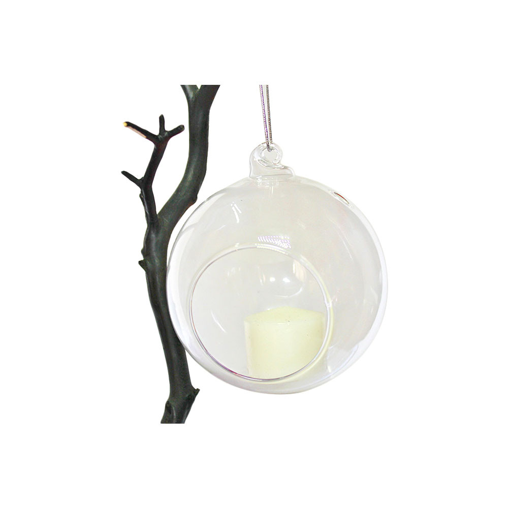 6" Hanging Glass Ball Candle Holder LO Florist Supplies