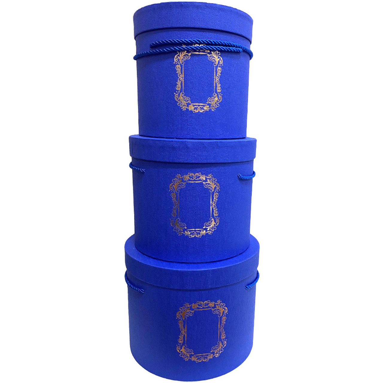 Set of 2 Hat Boxes - Blue