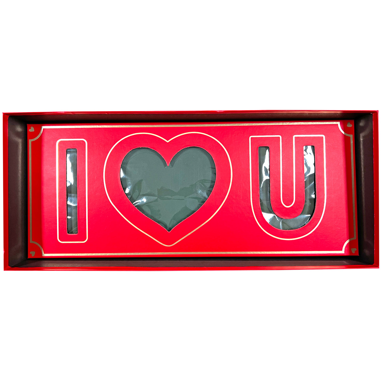 Red and Gold I Love You Floral Gift Box with Fresh Foam - LO