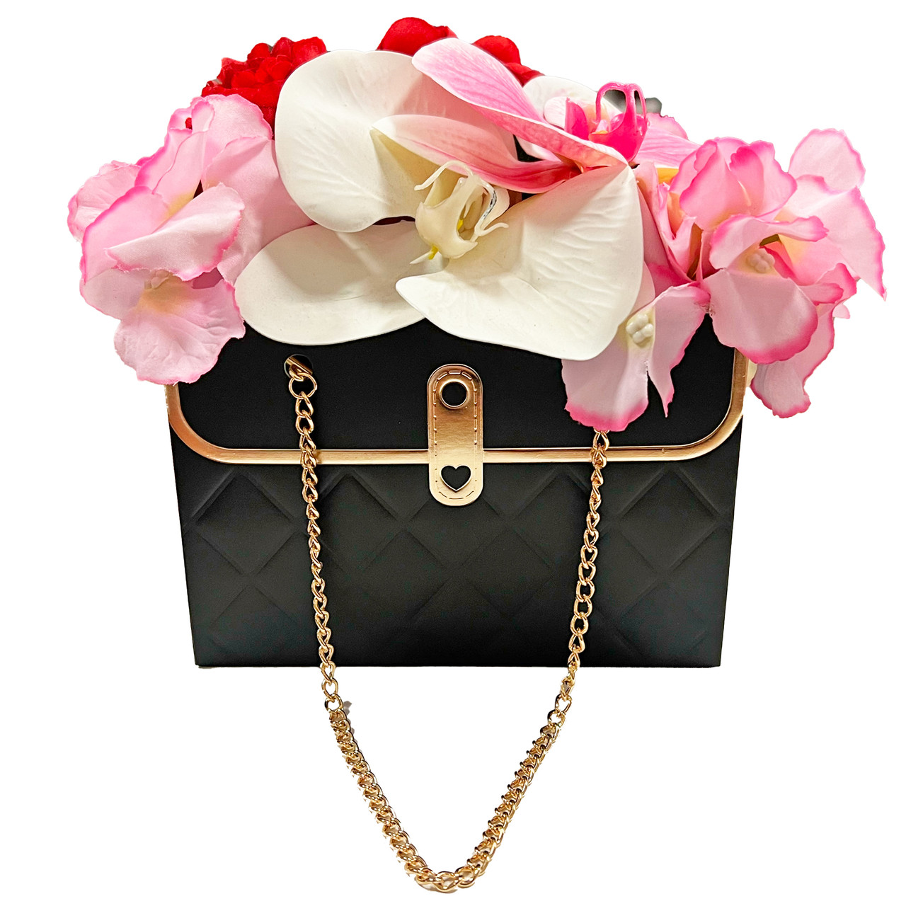 Gold Chain Mini Floral Purse 4 Pack Black LO Florist Supplies