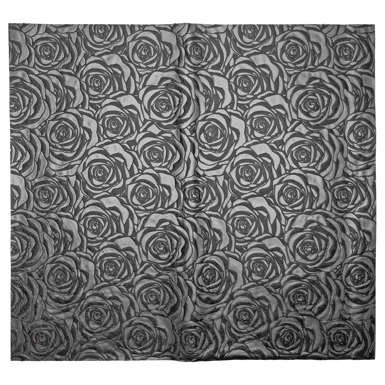 Woven Rose Black Floral Wrapping Paper - 20 Sheets