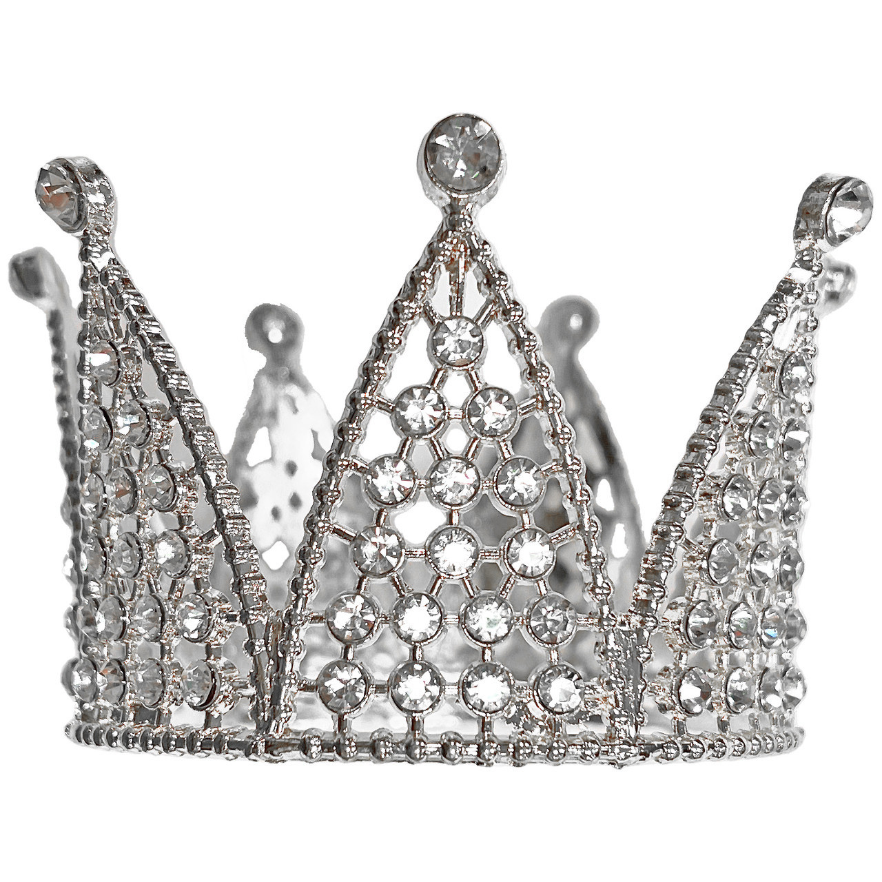 3.75 Silver Rhinestones Crown