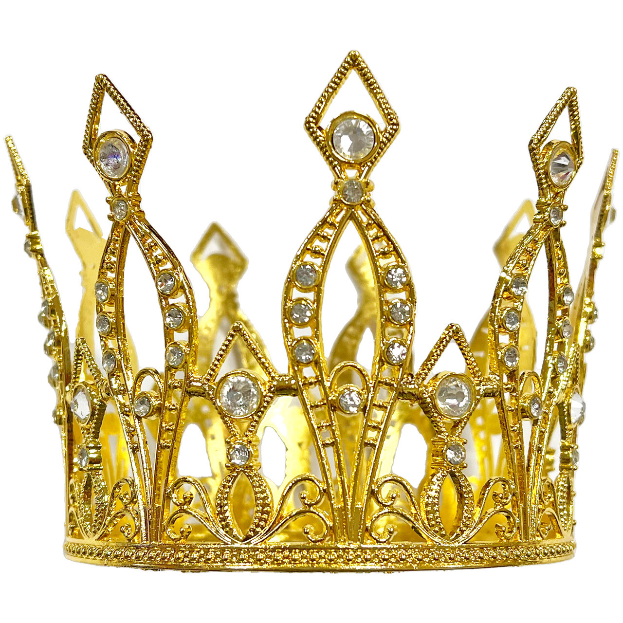 5.5 Gold Rhinestones Crown - LO Florist Supplies