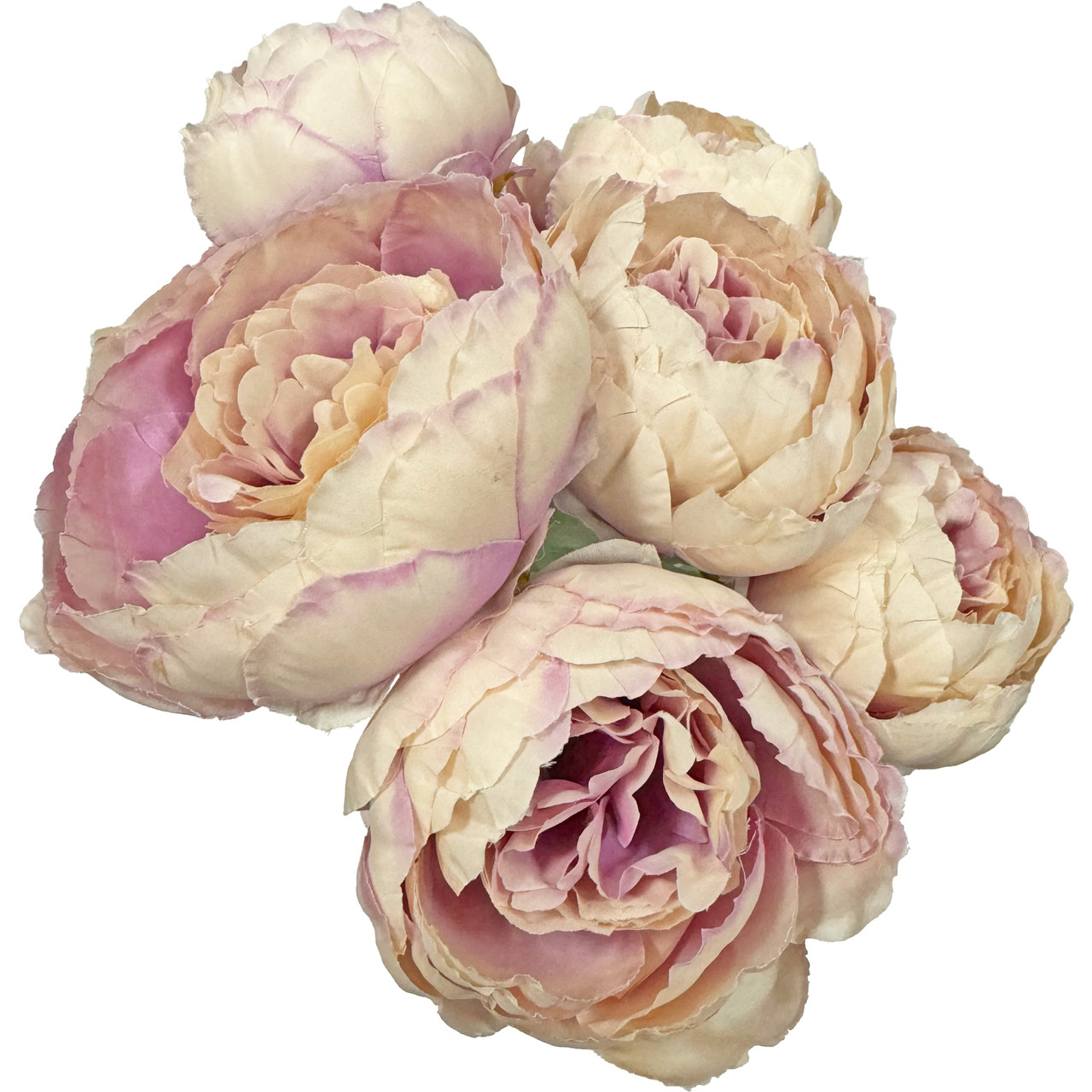 Silk 18” Long Stem 7 Peonies Bouquet - Lavender - LO Florist Supplies